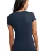 DT4501 District® Juniors Vintage Wash V-Neck Tee New Navy back view
