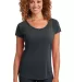 DM443 District Made™ Ladies Tri-Blend Scoop Tee Charcoal Hthr front view