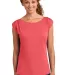 DM483 District Made™ Ladies Modal Blend Gathered Coral front view