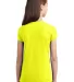 DT5001YG District® Girls The Concert Tee Neon Yellow back view