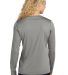 LST353LS Sport-Tek® Ladies Long Sleeve V-Neck Com in Gryconhthr back view