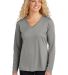 LST353LS Sport-Tek® Ladies Long Sleeve V-Neck Com in Gryconhthr front view