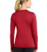 LST353LS Sport-Tek® Ladies Long Sleeve V-Neck Com in True Red