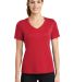 LST353 Sport-Tek® Ladies V Neck Competitor™ T S in True red front view