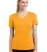LST353 Sport-Tek® Ladies V-Neck Competitor™ Tee Gold front view
