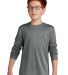 YST350LS Sport-Tek Youth Long Sleeve Competitor Te in Irongreyht front view