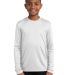 YST350LS Sport-Tek® Youth Long Sleeve Competitor? White front view