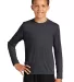 YST350LS Sport-Tek® Youth Long Sleeve Competitor? in Iron grey front view