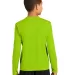 YST350LS Sport-Tek® Youth Long Sleeve Competitor? in Lime shock back view