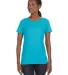 780L Anvil - Ladies' Midweight Short Sleeve T-Shir POOL BLUE front view