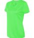1790 Augusta Sportswear Women's Wicking T-Shirt in Lime side view