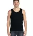 986 Anvil - Lightweight Fashion Tank in Black front view