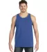 986 Anvil - Lightweight Fashion Tank in Hth blue/ ht gry front view