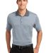K558 Port Authority® Fine Stripe Performance Polo in White/shad gry front view