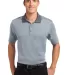 K558 Port Authority® Fine Stripe Performance Polo White/Shad Gry front view