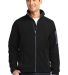 F229 Port Authority® Enhanced Value Fleece Full-Z in Black/bat grey front view
