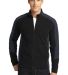 F230 Port Authority® Colorblock Microfleece Jacke in Black/bat grey front view
