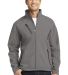 J324 Port Authority® Welded Soft Shell Jacket in Deep smoke front view