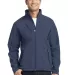 J324 Port Authority® Welded Soft Shell Jacket Dress Blue Nvy front view