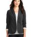 L298 Port Authority® Ladies Fleece Blazer in Dk char hthr front view
