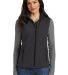 L325 Port Authority® Ladies Core Soft Shell Vest in Black char hth front view