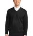 SW300 Port Authority® Value V-Neck Sweater Black front view