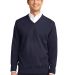SW300 Port Authority® Value V-Neck Sweater Navy front view