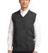 SW301 Port Authority® Value V Neck Sweater Vest in Charcoal grey front view