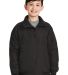 Y328 Port Authority® Youth Charger Jacket in True black front view