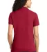 LKP155 Port & Company® Ladies 50/50 Pique Polo Red back view
