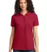 LKP155 Port & Company® Ladies 50/50 Pique Polo Red front view