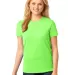 LPC54 Port & Company® Ladies 5.4-oz 100% Cotton T Neon Green front view