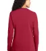 LPC54LS Port & Company® Ladies Long Sleeve 5.4-oz Red back view
