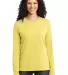 LPC54LS Port & Company® Ladies Long Sleeve 5.4-oz Yellow front view
