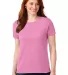 LPC55 Port & Company® Ladies 50/50 Cotton/Poly T- Candy Pink front view