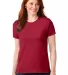 LPC55 Port & Company® Ladies 50/50 Cotton/Poly T- Red front view