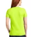 LPC55 Port & Company® Ladies 50/50 Cotton/Poly T- Safety Green back view