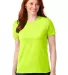 LPC55 Port & Company® Ladies 50/50 Cotton/Poly T- Safety Green front view