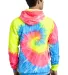 PC146 Port & Company® Essential Tie-Dye Pullover  Neon Rainbow back view