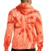 PC146 Port & Company® Essential Tie-Dye Pullover  Orange back view
