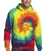 PC146 Port & Company® Essential Tie-Dye Pullover  Rainbow front view