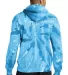 PC146 Port & Company® Essential Tie-Dye Pullover  Turquoise back view