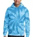 PC146 Port & Company® Essential Tie-Dye Pullover  Turquoise front view