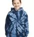 PC146Y Port & Company® Youth Essential Tie-Dye Pu in Navy front view
