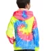 PC146Y Port & Company® Youth Essential Tie-Dye Pu in Neon rainbow back view