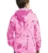 PC146Y Port & Company® Youth Essential Tie-Dye Pu in Pink back view