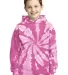 PC146Y Port & Company® Youth Essential Tie-Dye Pu in Pink front view