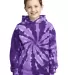 PC146Y Port & Company® Youth Essential Tie-Dye Pu in Purple front view