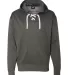 JA8833 J America Sport Lace Poly Hood Charcoal Heather front view