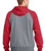 ST267 Sport-Tek® Raglan Colorblock Pullover Hoode Tr Red/Vnt He back view